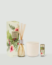 White Fig & Cedar Festive Favourites bundle with candle, diffuser and Tree Scent Stems.